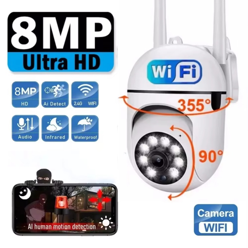 Garden Camera - Kamera IP WiFi 8MP Zewnętrzna Bezprzewodowa