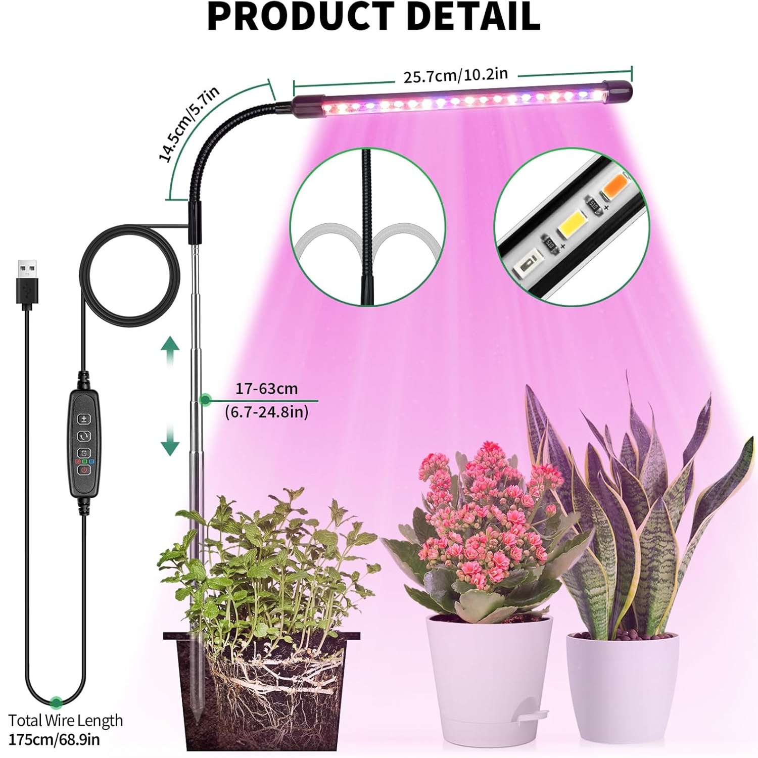 3 kolory lampa USB do uprawy r – Plant Grow Light Full Spectrum recenzja i cena